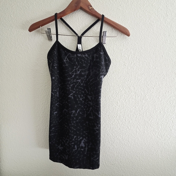 lululemon athletica Tops - Lululemon Power Y Tank Luon Star Crushed Black 4